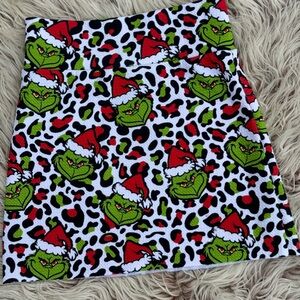 Grinch Pencil Skirt Leopard Handmade